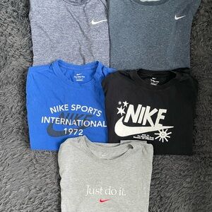 Nike multi-coloured streetwear t-shirt lot of 5 bundle | Men Medium